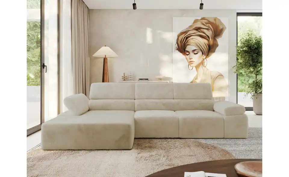 Ecksofa, in Wohnsituation