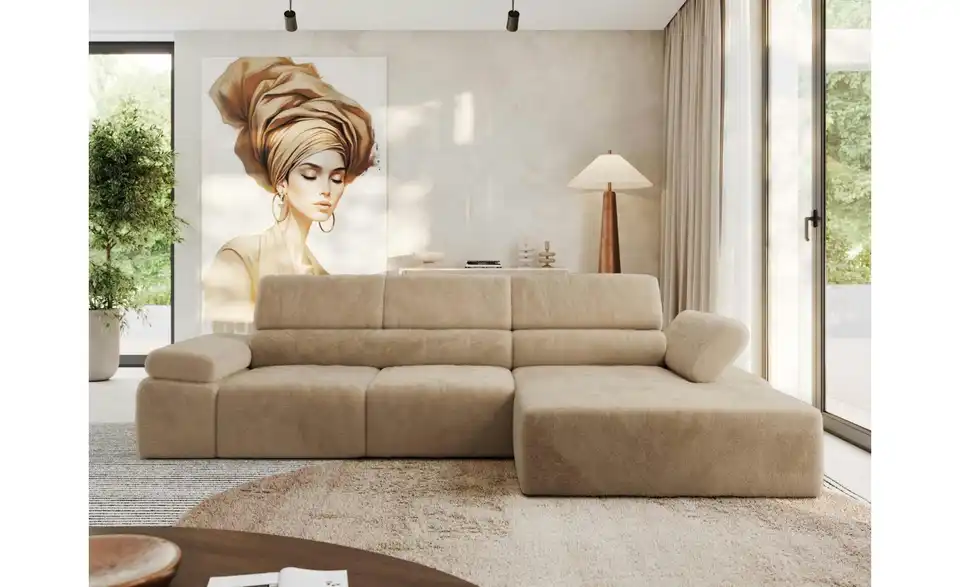 Ecksofa, in Wohnsituation