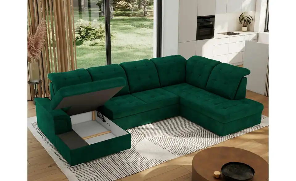 Wohnlandschaft Madrito mit Schlaffunktion, Funktionsansicht