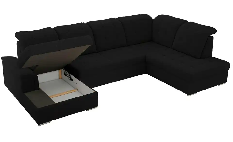 Wohnlandschaft Madrito mit Schlaffunktion, geöffnet