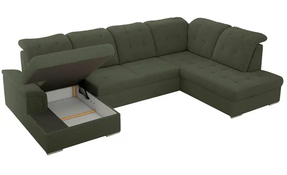 Wohnlandschaft Madrito mit Schlaffunktion, geöffnet