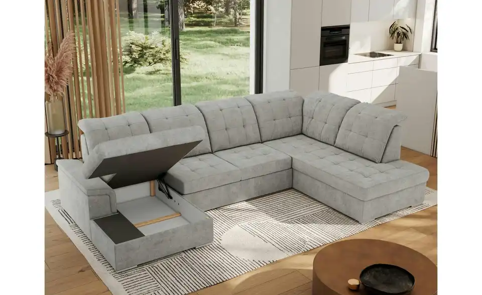 Wohnlandschaft Madrito mit Schlaffunktion, Funktionsansicht