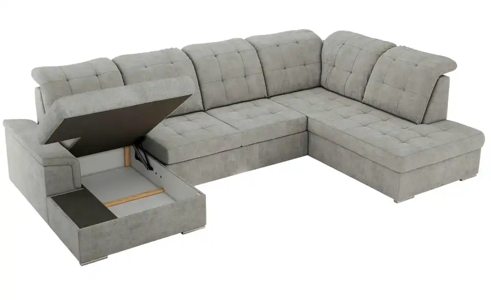 Wohnlandschaft Madrito mit Schlaffunktion, geöffnet