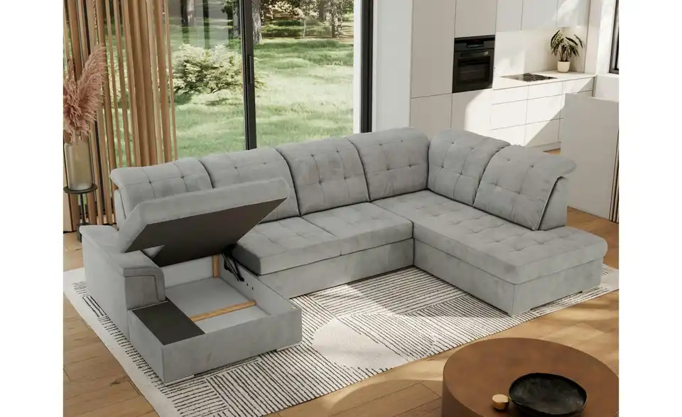 Wohnlandschaft Madrito mit Schlaffunktion, Funktionsansicht