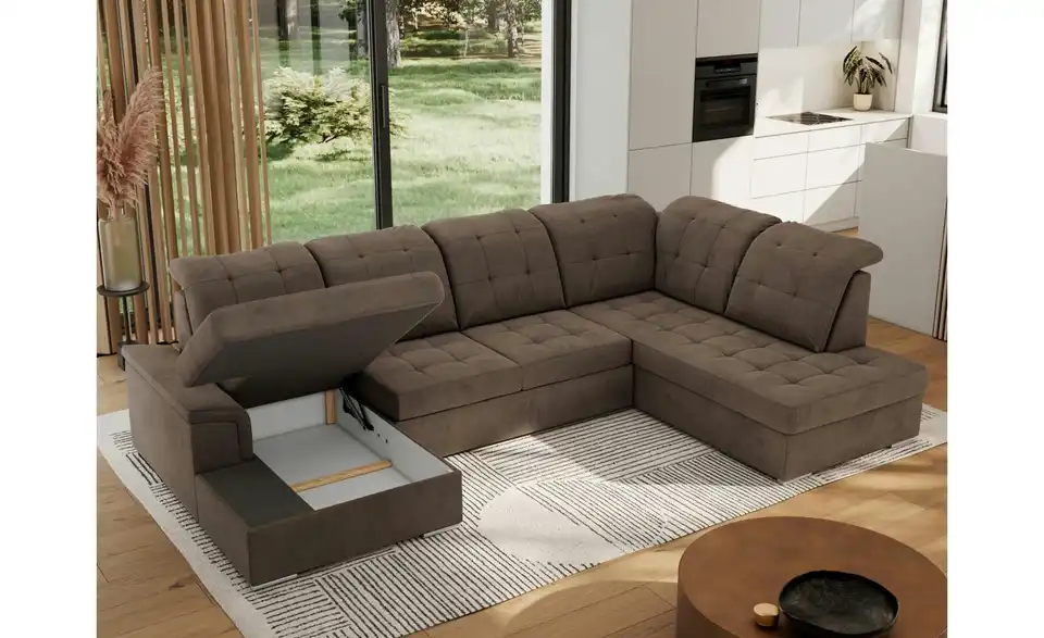 Wohnlandschaft Madrito mit Schlaffunktion, Funktionsansicht