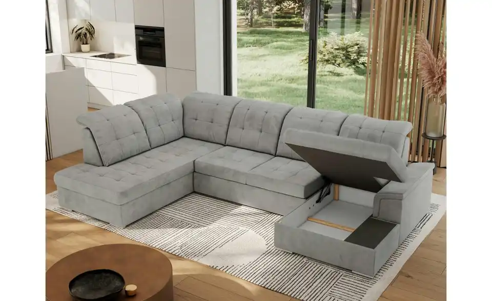 Wohnlandschaft Madrito mit Schlaffunktion, Funktionsansicht