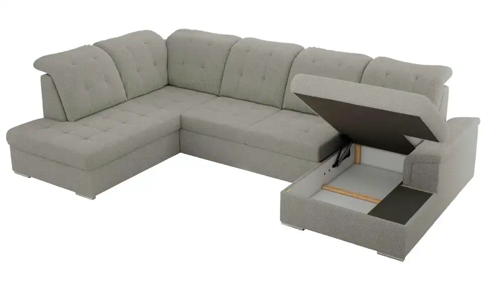 Wohnlandschaft Madrito mit Schlaffunktion, geöffnet