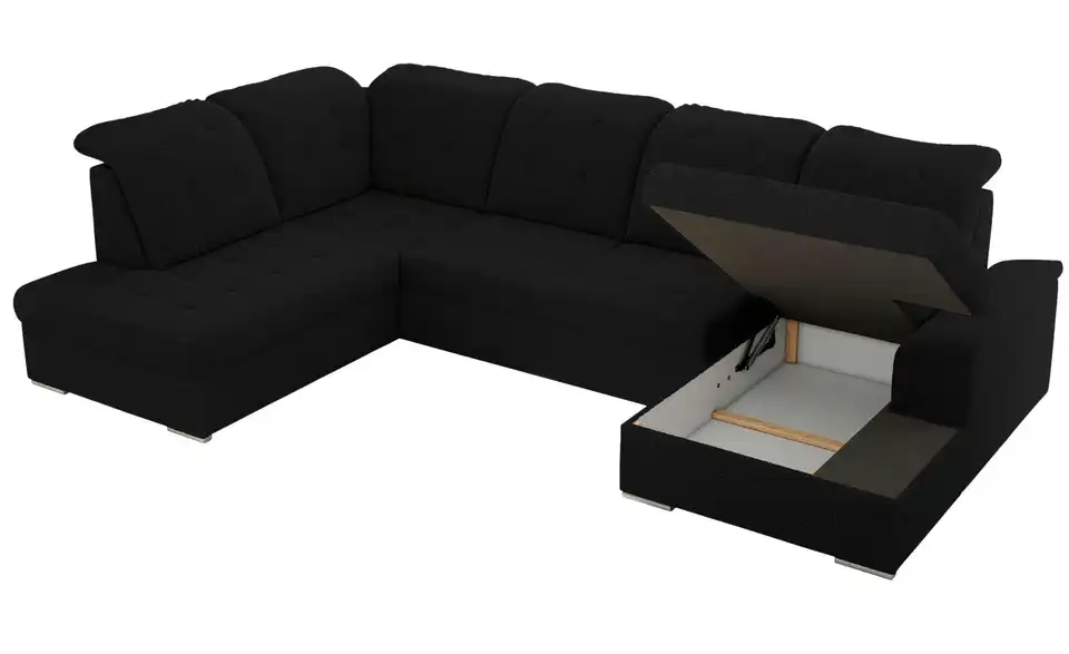 Wohnlandschaft Madrito mit Schlaffunktion, geöffnet