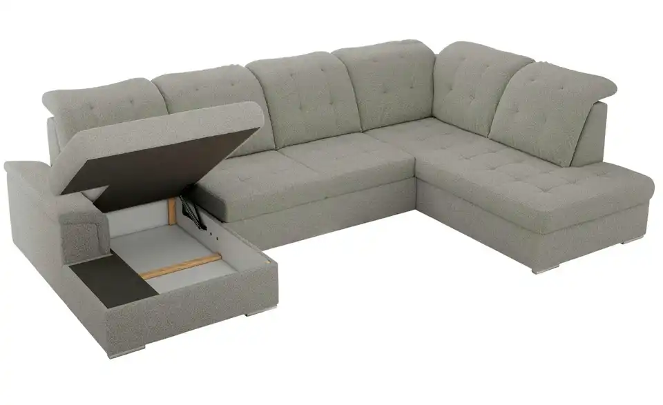 Wohnlandschaft Madrito mit Schlaffunktion, geöffnet