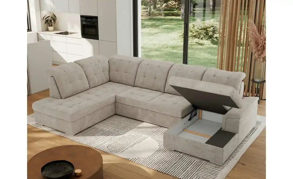 Wohnlandschaft Madrito mit Schlaffunktion, Funktionsansicht