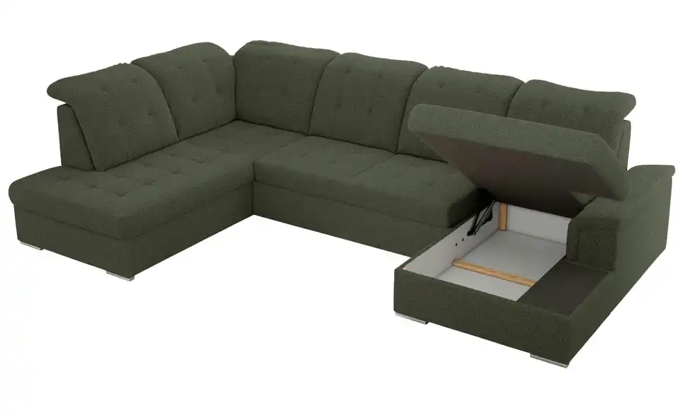 Wohnlandschaft Madrito mit Schlaffunktion, geöffnet