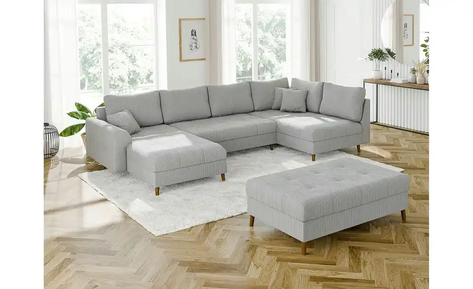 Wohnlandschaft mit Hocker Maya, in Wohnsituation