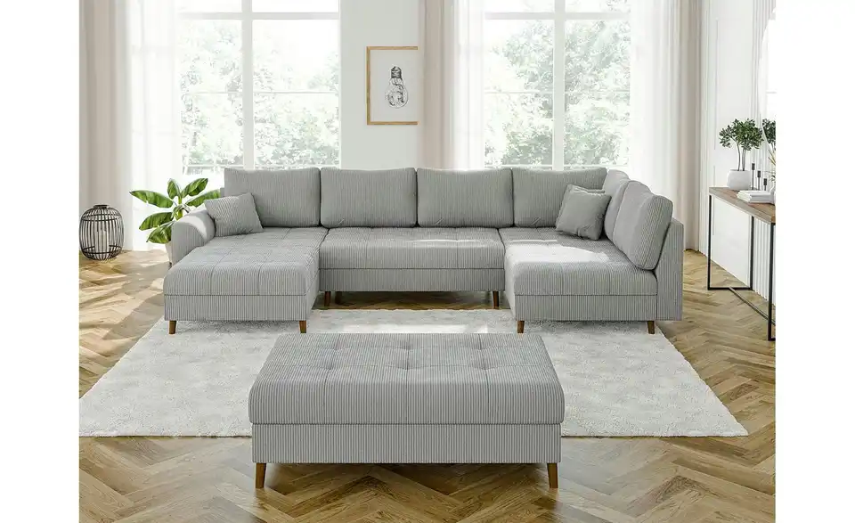 Wohnlandschaft mit Hocker Maya, in Wohnsituation