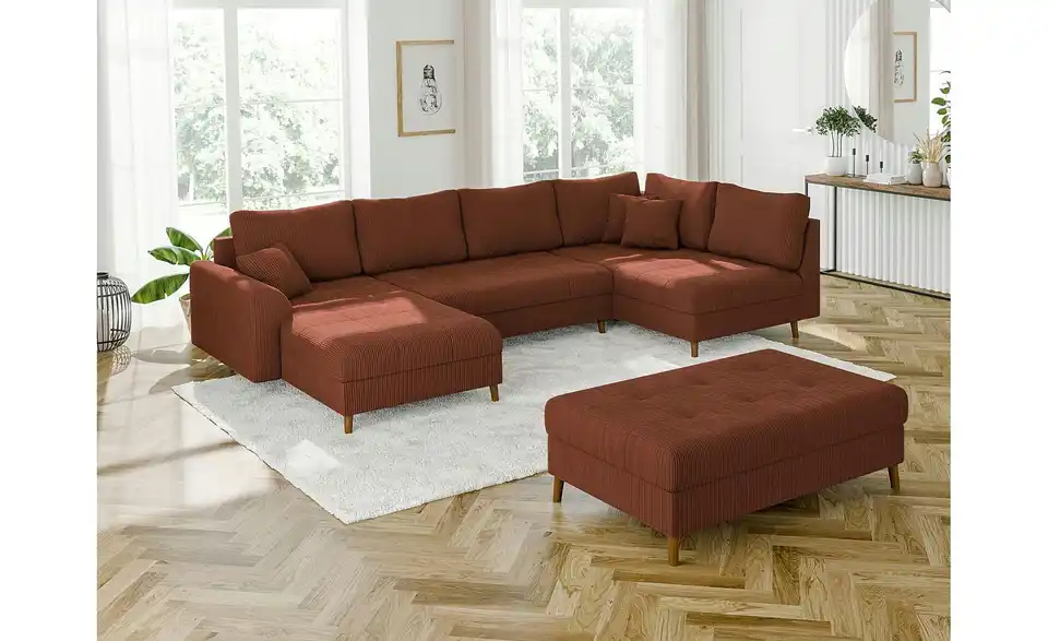 Wohnlandschaft mit Hocker Maya, in Wohnsituation