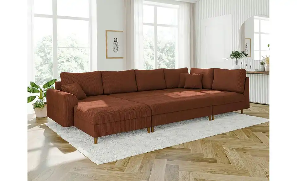 Wohnlandschaft mit Hocker Maya, in Wohnsituation