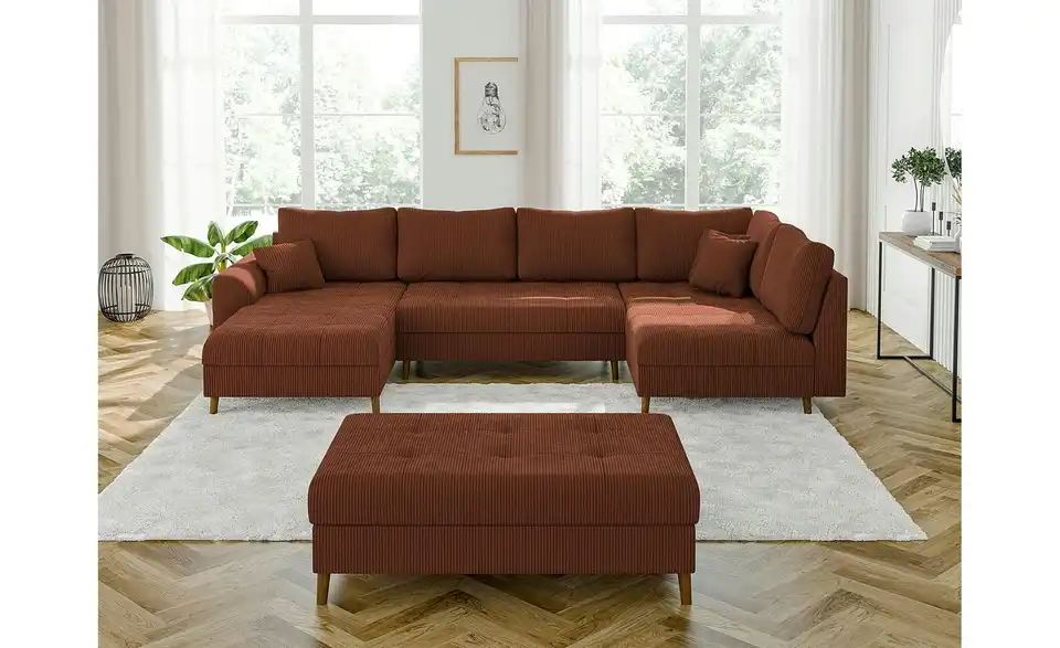 Wohnlandschaft mit Hocker Maya, in Wohnsituation