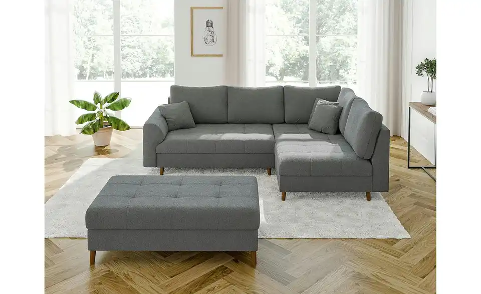 Ecksofa mit Hocker Lars, in Wohnsituation