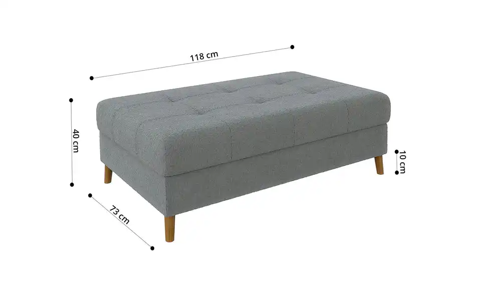 Ecksofa mit Hocker Lars, Bild mit Text