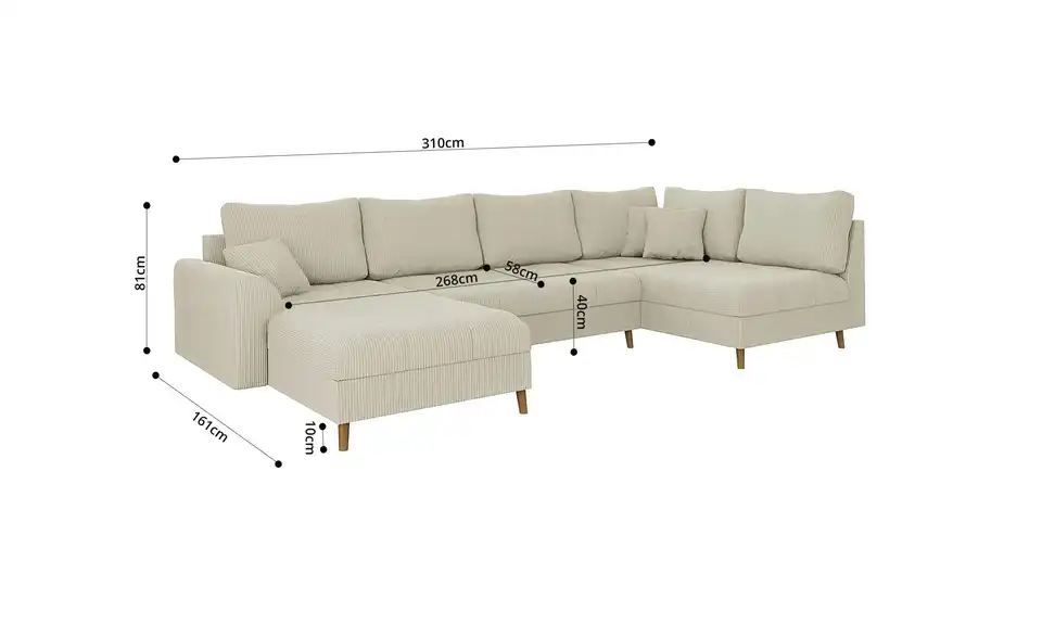 Wohnlandschaft Maya, Bemaßung