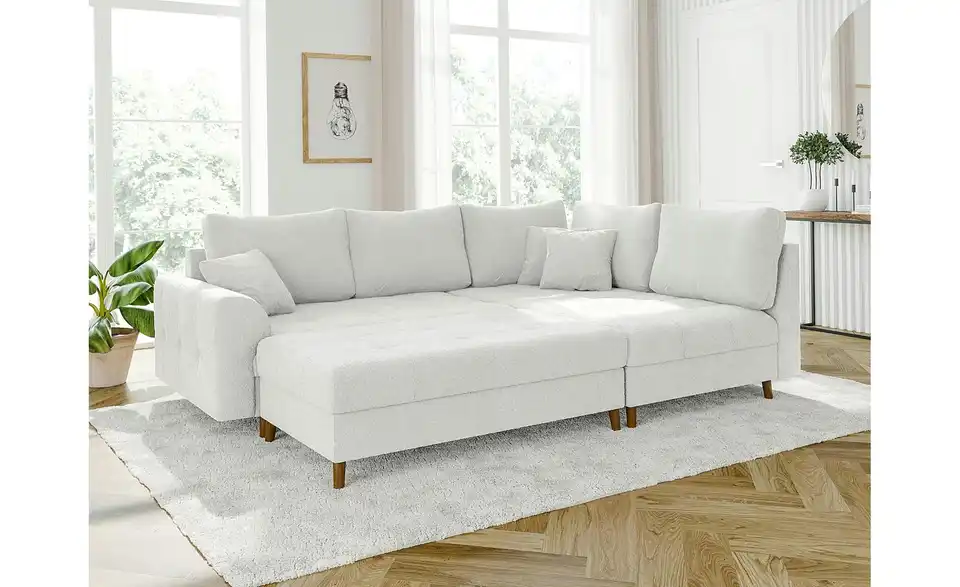 Ecksofa mit Hocker Lars, in Wohnsituation