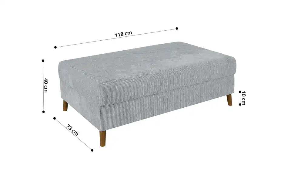 Ecksofa mit Hocker Trygve, Bild mit Text