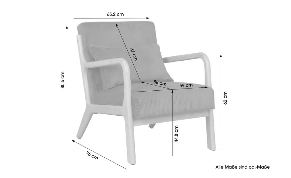 by Living Sessel, Bemaßung