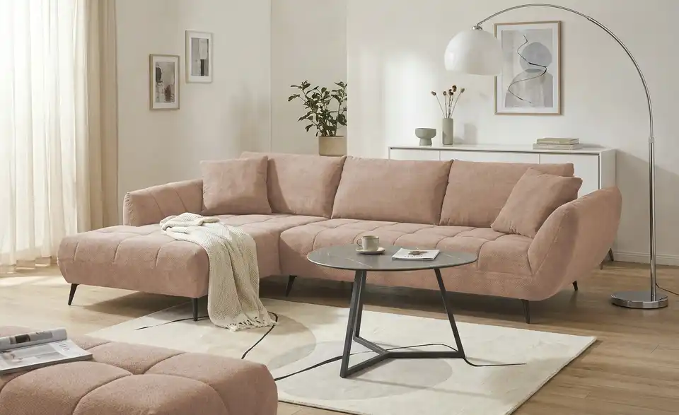 bobb Ecksofa Carly mit Sitztiefenverstellung, in Wohnsituation