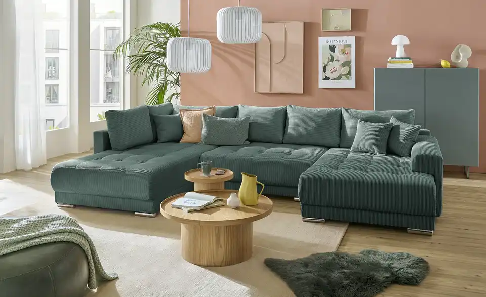 Wohnlandschaft Lemie mit Schlaffunktion, in Wohnsituation