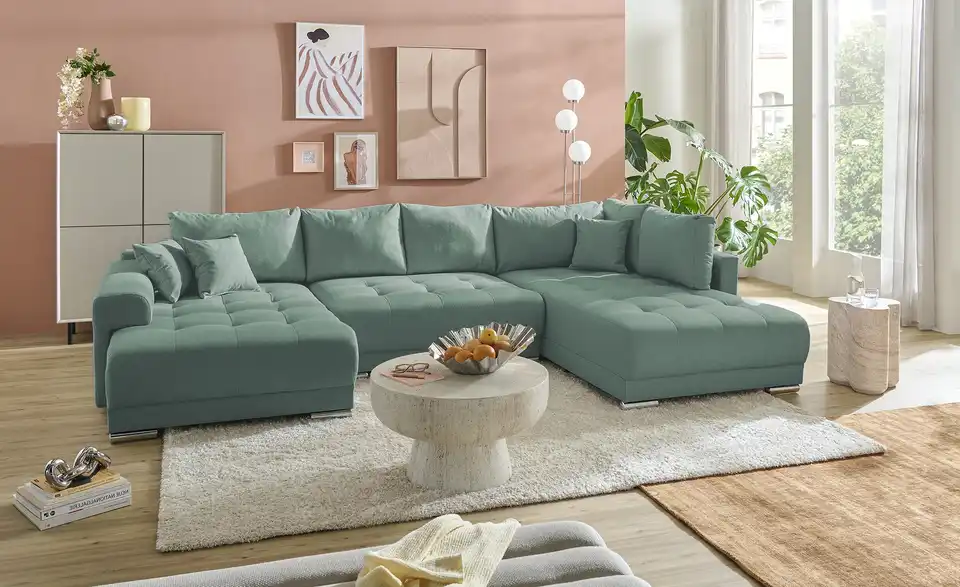 Wohnlandschaft Lemie mit Schlaffunktion, in Wohnsituation