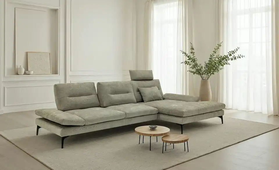 Loop your Style Ecksofa Bellagio mit Sitztiefenverstellung, in Wohnsituation