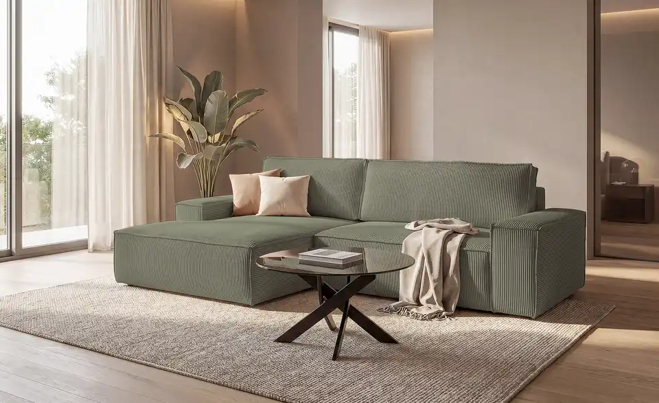 uno Ecksofa Fjord mit Schlaffunktion, in Wohnsituation