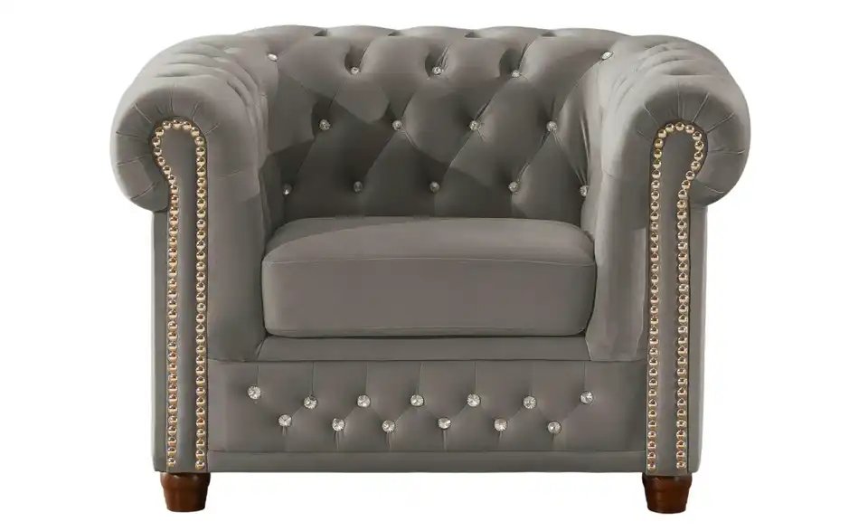 S-STYLE Chesterfield Sessel Cleo Blink, Frontansicht