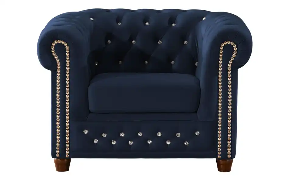 S-STYLE Chesterfield Sessel Cleo Blink, Frontansicht