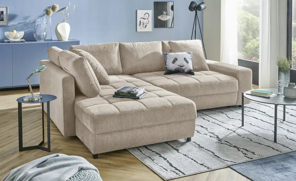 bobb Ecksofa Arissa de Luxe mit pflegeleichtem Bezug, in Wohnsituation