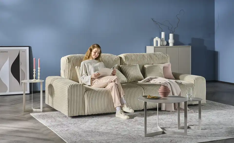 Big Sofa Jolena mit Schlaffunktion, in Wohnsituation