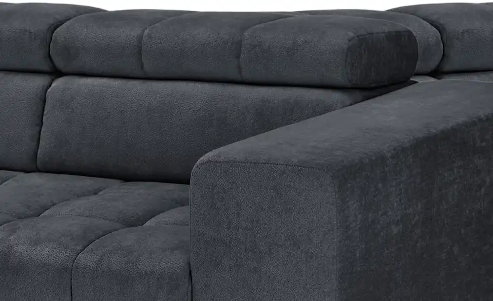 Ecksofa Arte mit verstellbaren Kopfstützen, Detailansicht