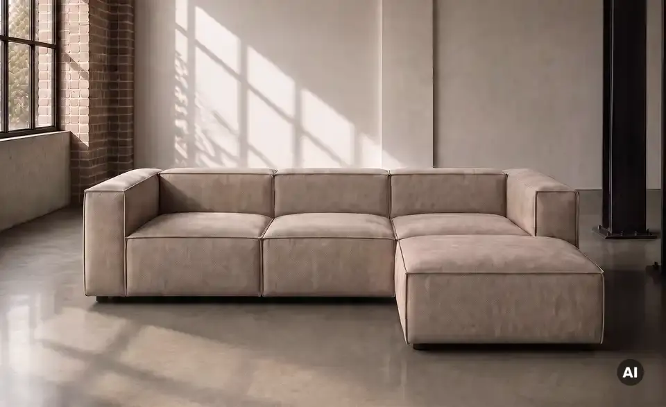 Big Sofa Sienna inklusive Hocker, in Wohnsituation