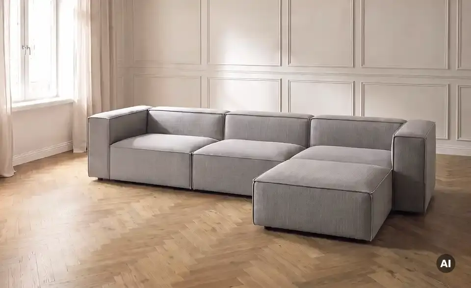 Big Sofa Sienna inklusive Hocker, in Wohnsituation