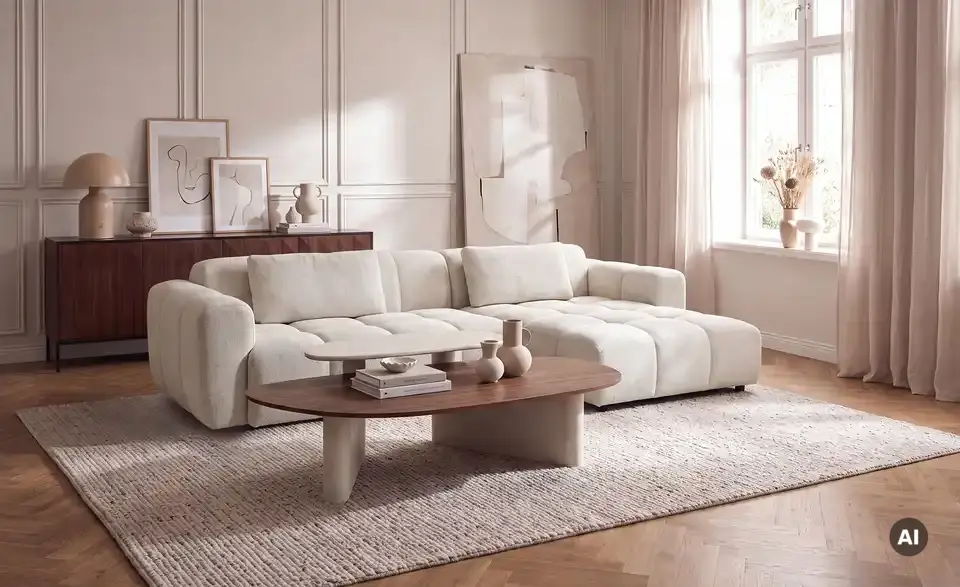 Ecksofa Freya, in Wohnsituation