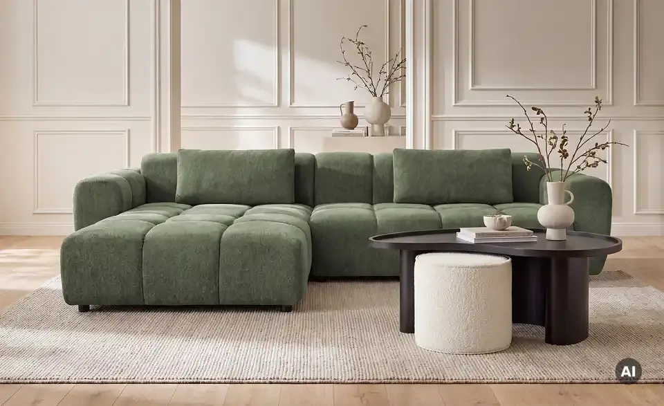 Ecksofa Freya, in Wohnsituation