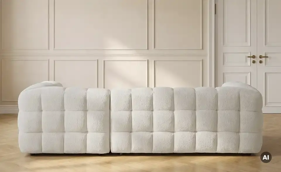 Ecksofa Vibana in moderner Bubble-Optik, Rückansicht