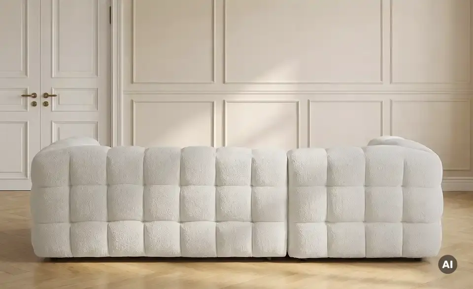 Ecksofa Vibana in moderner Bubble-Optik, Rückansicht