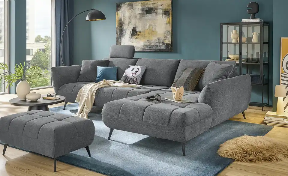 bobb Ecksofa Carly mit Sitztiefenverstellung, in Wohnsituation