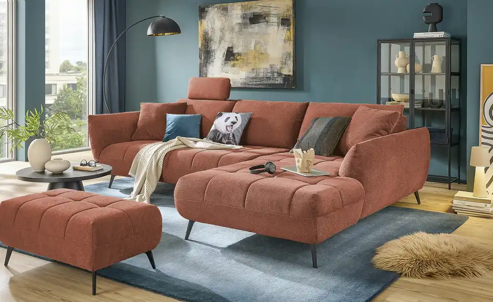bobb Ecksofa Carly mit Sitztiefenverstellung, in Wohnsituation