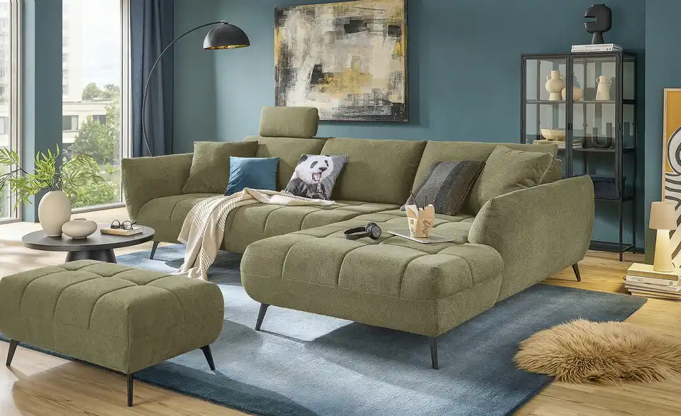 bobb Ecksofa Carly mit Sitztiefenverstellung, in Wohnsituation