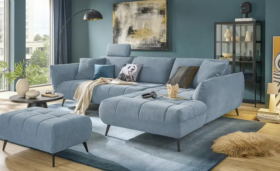 bobb Ecksofa Carly mit Sitztiefenverstellung, in Wohnsituation