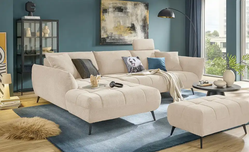 bobb Ecksofa Carly mit Sitztiefenverstellung, in Wohnsituation