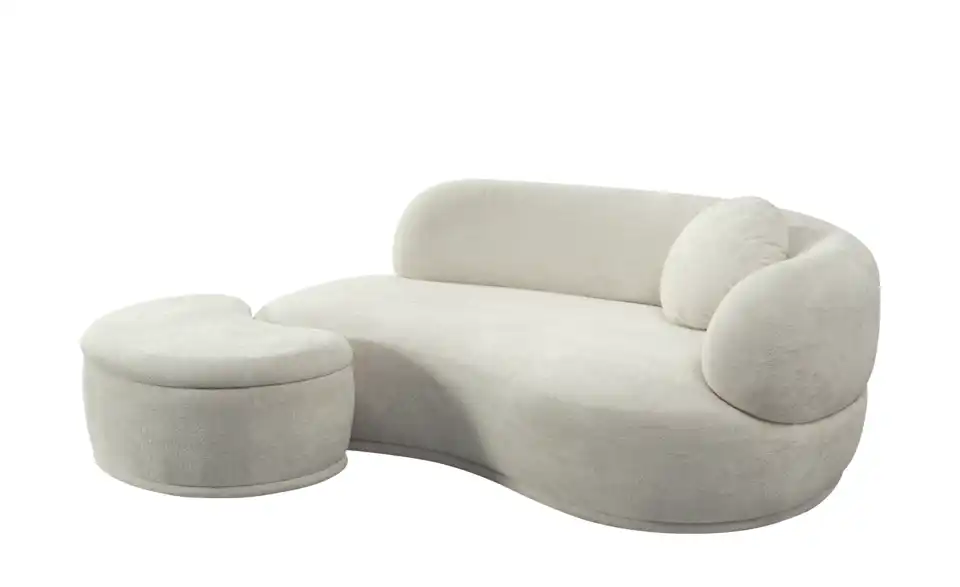 Einzelsofa Vronie mit Stauraumhocker, Perspektive