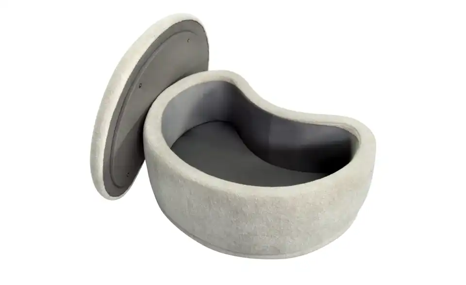 Einzelsofa Vronie mit Stauraumhocker, geöffnet
