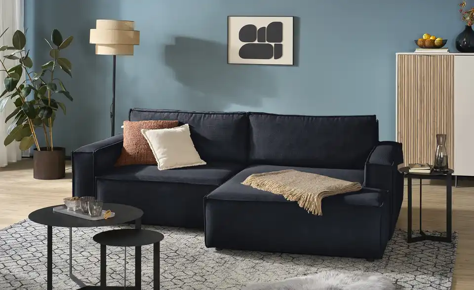 Ecksofa Capri mit Schlaffunktion, in Wohnsituation